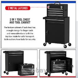 5-Drawer Rolling Tool Chest Garage Tool Box on Wheels Lockable Storage Cabinet