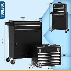 5-Drawer Rolling Tool Chest Garage Tool Box on Wheels Lockable Storage Cabinet