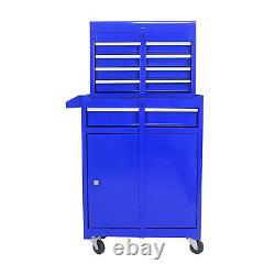 5 Drawer Rolling Tool Chest, Lockable Tool Storage Cabinet&Tool Box Cart-Blue