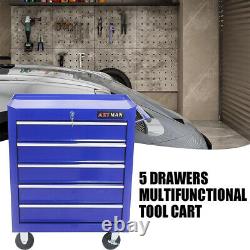 5-Drawer Rolling Tool Chest Multifunctional Tool Box Storage Cabinet with Wheels