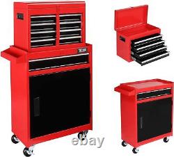 5-Drawer Rolling Tool Chest Storage Cabinet with Drawers and Wheels for Workshop