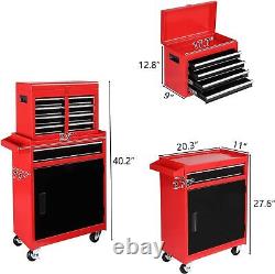 5-Drawer Rolling Tool Chest Storage Cabinet with Drawers and Wheels for Workshop