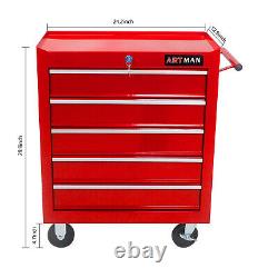 5 Drawer Rolling Tool Chest Tool Box Cart Tool Storage Cabinet with Wheels