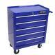 5-drawer Rolling Tool Chest With Lock & Key Tool Storage Cabinet With Wheels Blue