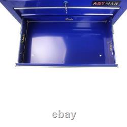 5-Drawer Rolling Tool Chest with Lock & Key Tool Storage Cabinet with Wheels Blue