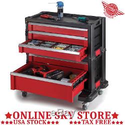 5 Drawer Tool Chest Rolling Storage Cart Trolley Garage Box Cabinet Portable Top