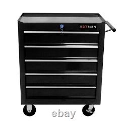 5 Drawers Rolling Tool Box Cart Tool Storage Cabinet Steel Lockable Tool Chest