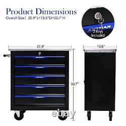 5 Drawers Rolling Tool Cart Chest Tool Garage Storage Cabinet Tool Box with Wheels