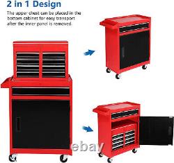 5-Drawers Rolling Tool Chest Cabinet High Capacity Tool Storage Cabinet
