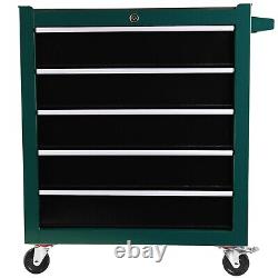 5 Drawers Rolling Tool Chest Cabinet Storage Box with Wheels Garage Workshop