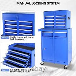 5 Drawers Rolling Tool Chest Storage Cabinet Box on Wheels Garage Workshop