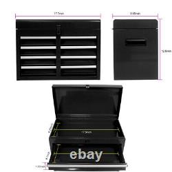 5 Drawers Rolling Tool Chest Tool Box with Bottom Cabinet&Adjustable Shelf Wheel