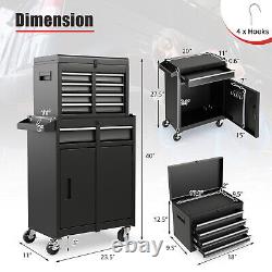 5-Drawers Rolling Tool Storage Chest Cabinet High Capacity with Wheels