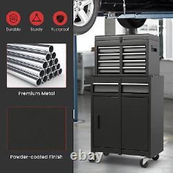 5-Drawers Rolling Tool Storage Chest Cabinet High Capacity with Wheels