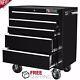 5 Drawers Tools Chest Rolling Cabinet Large Cart Heavy Duty Steel Box Tool Black
