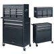 6-drawer 2-in-1 Large Capacity Rolling Tool Chest Storage Cabinet With Wheels