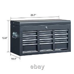6-Drawer 2-in-1 Large Capacity Rolling Tool Chest Storage Cabinet with Wheels
