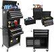 6-drawer Rolling Tool Chest Storage Cabinet Toolbox Combo Locking With Riser Black