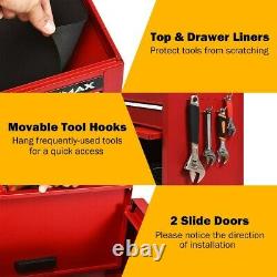 6-Drawer Rolling Tool Chest Storage Cabinet Toolbox Locking Portable Top Box Red