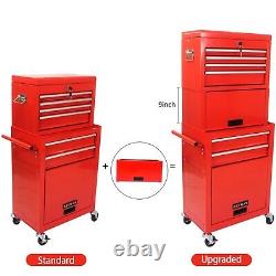 6-Drawer Rolling Tool Chest with Wheels Lockable Tool Storage Cabinet Organizer