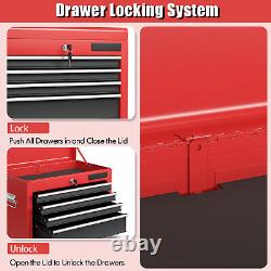 6-Drawer Toolbox Rolling Tool Chest High Capacity Storage Cabinet Combo with Riser