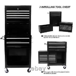 6 Drawers Rolling Tool Box, 3-IN-1 Tool Chest Detachable, Garage Storage Cabinet