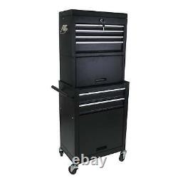 6 Drawers Rolling Tool Box, 3-IN-1 Tool Chest Detachable, Garage Storage Cabinet