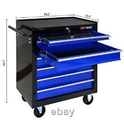 7-Drawer Lockable Rolling Tool Cart Tool Box Chest Storage Toolbox Cabinet Wheel