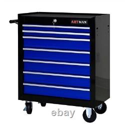 7-Drawer Lockable Rolling Tool Cart Tool Box Chest Storage Toolbox Cabinet Wheel