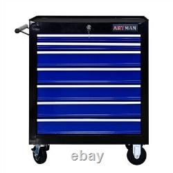 7-Drawer Lockable Rolling Tool Cart Tool Box Chest Storage Toolbox Cabinet Wheel