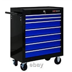 7-Drawer Lockable Rolling Tool Cart Tool Box Chest Storage Toolbox Cabinet Wheel