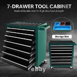 7-Drawer Meatl Rolling Tool Chest With Wheels, Tool Storage Cabinet With Locking