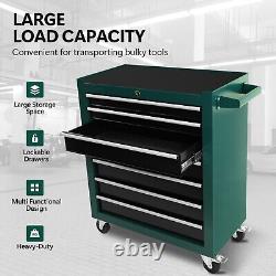 7-Drawer Meatl Rolling Tool Chest With Wheels, Tool Storage Cabinet With Locking