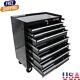 7 Drawer Rolling Tool Box Withlocking System & High Capacity Storage Cabinet Black