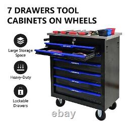 7-Drawer Rolling Tool Chest Tool Storage Cabinet Box Garage Chest with Wheels