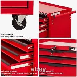 7 Drawers Rolling Tool Box Cart Tool Chest Tool Storage Cabinet with Wheels Metal