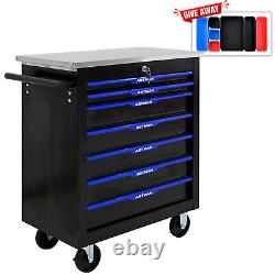 7 Drawers Tool Cart on Wheel Rolling Tool Chest Tool Storage for Garage Workshop