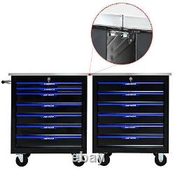 7 Drawers Tool Cart on Wheel Rolling Tool Chest Tool Storage for Garage Workshop