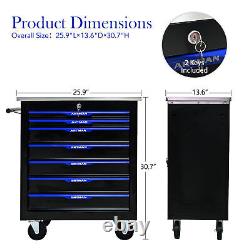 7 Drawers Tool Cart on Wheel Rolling Tool Chest Tool Storage for Garage Workshop