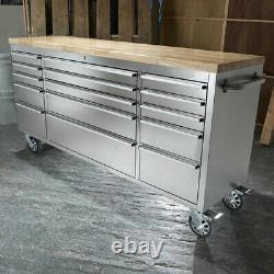 72 Thor 15 Drawers Tool Chest Cabinet Rolling Storage Sliding Box Work Bench US