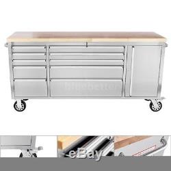 72 Tool Chest Rolling Tool Box 10 Drawer 1 Cabinet Wheeled Cart Garage Hot M0Q1