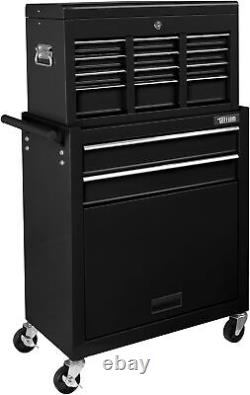 8-Drawer Lockable Rolling Tool Chest Tool Storage Cabinet Tool Box for Garage