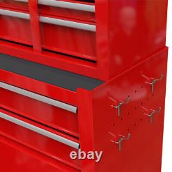 8-Drawer Rolling Tool Box Cart Detachable Tool Chest with 1 Adjustable Shelf