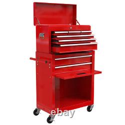 8-Drawer Rolling Tool Box Cart Detachable Tool Chest with 1 Adjustable Shelf