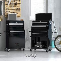 8-Drawer Rolling Tool Box, Removable Cabinet Storage Tool Chest with Wheels