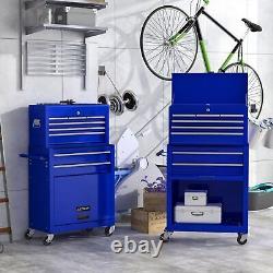 8-Drawer Rolling Tool Chest Box, High Capacity Tool Box Storage Cabinet-Blue