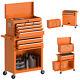 8-drawer Rolling Tool Chest Tool Box With Wheels 2-in-1 Detachable Storage Cabinet