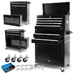 8-Drawer Rolling Tool Chest withWheels, Lock & Key Tool Storage Cabinet for Garage