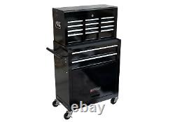 8-Drawer Steel Tool Chest 2 in 1 Rolling Garage Box & Cabinet with Sliding Wheels