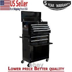 8 Drawer Tool Chest Storage Cabinet Tool Box Wheels Storage Cabinet Rolling USA